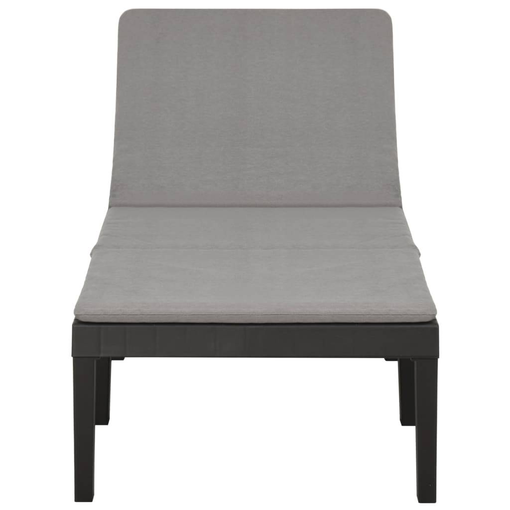 Bain De Soleil Transat Chaise longue - avec coussin Plastique Anthracite MP235 - Image 4
