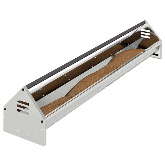 Bac Alimentation Volaille Galvanisé Résistant Intempérie Argent - ComfortXL Outdoor Living - Image 3