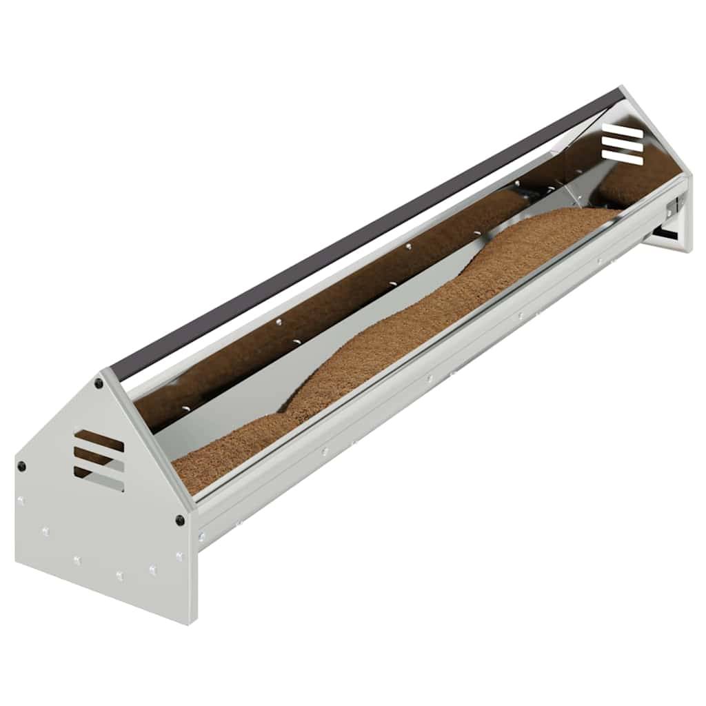 Bac Alimentation Volaille Galvanisé Résistant Intempérie Argent - ComfortXL Outdoor Living - Image 3