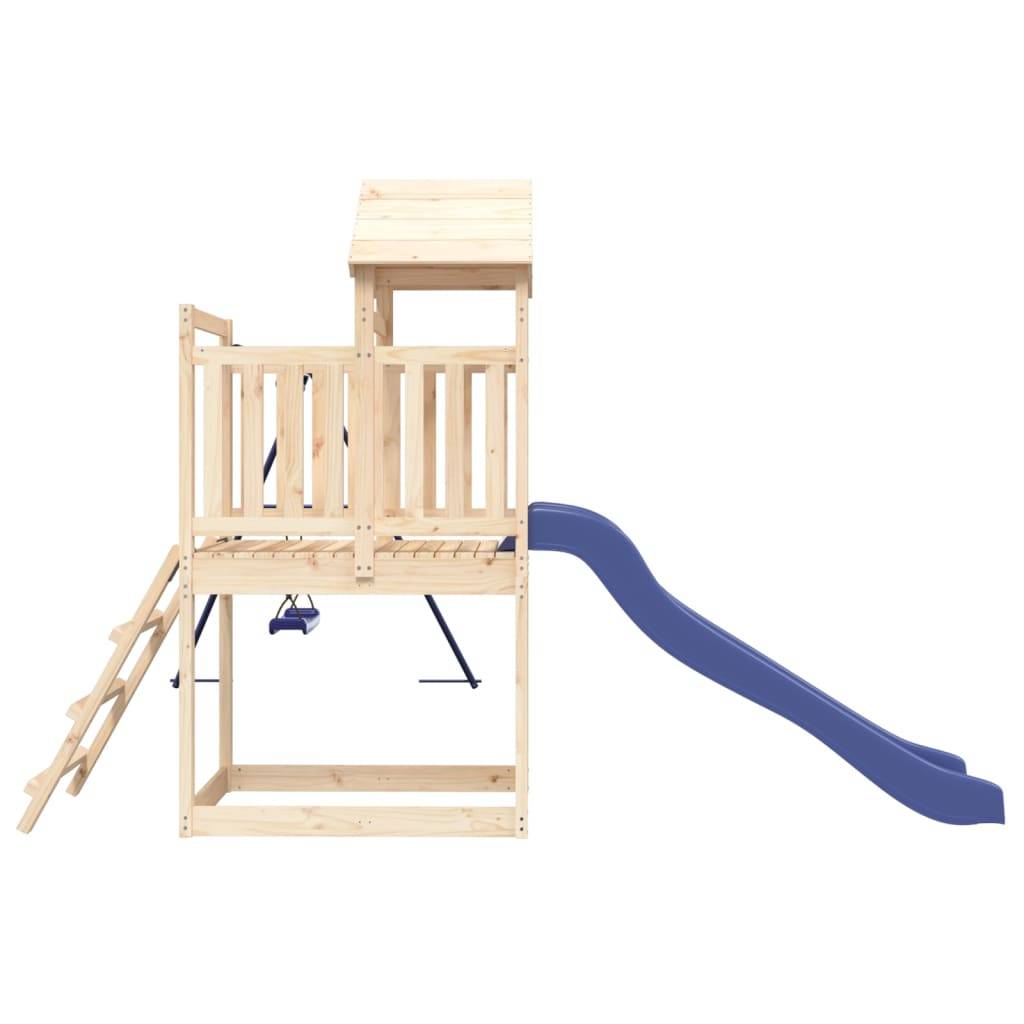 Helloshop26 - Aire de jeux d'extérieur balançoires toboggan portiques robuste jeux jardin 242 x 379 x 214 cm bois de pin massif - Imagen 4