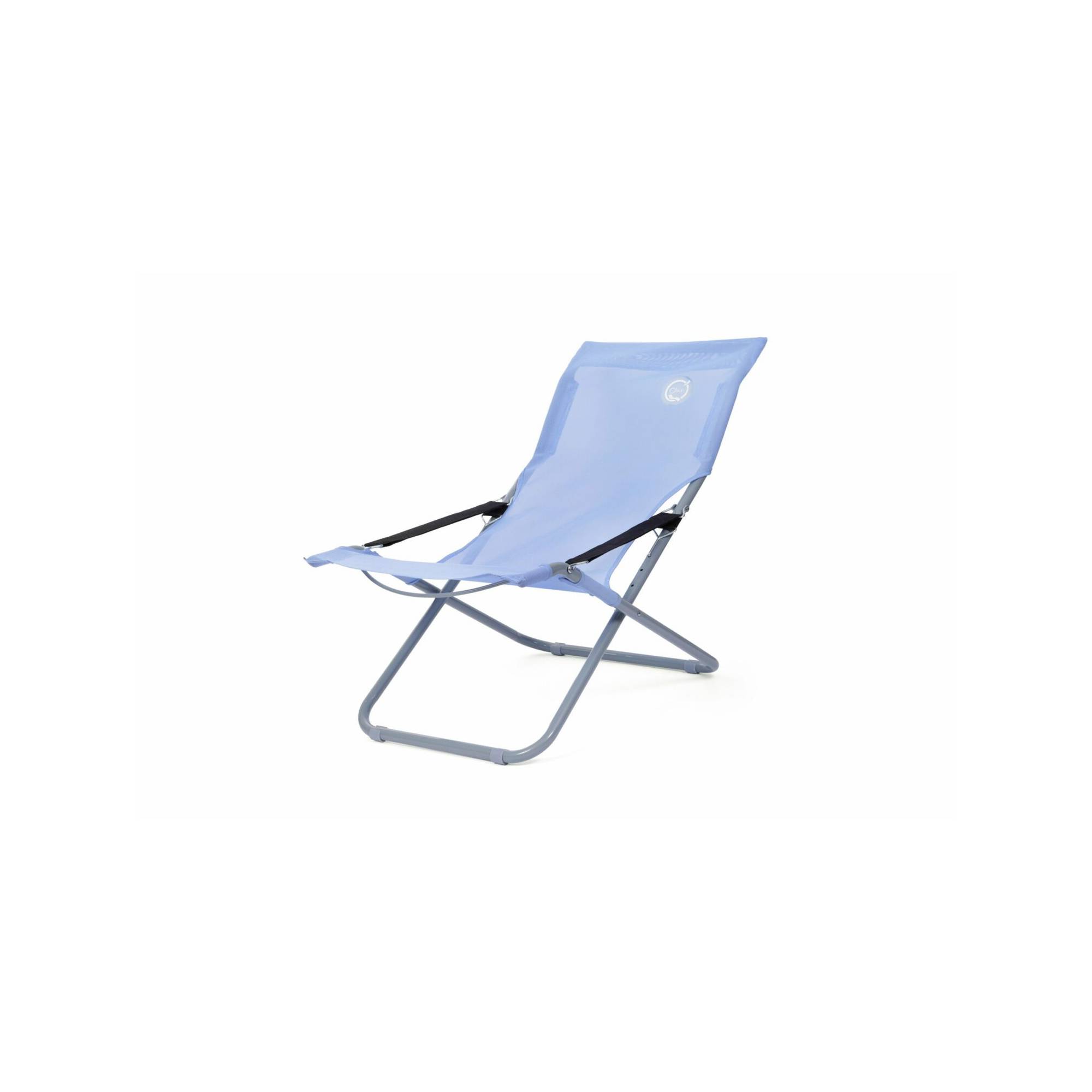 Fauteuil relax de jardin 3 positions pliable - O'Sun - Bleu - Dimensions : 94 x 62 x 102 cm - Imagen 1