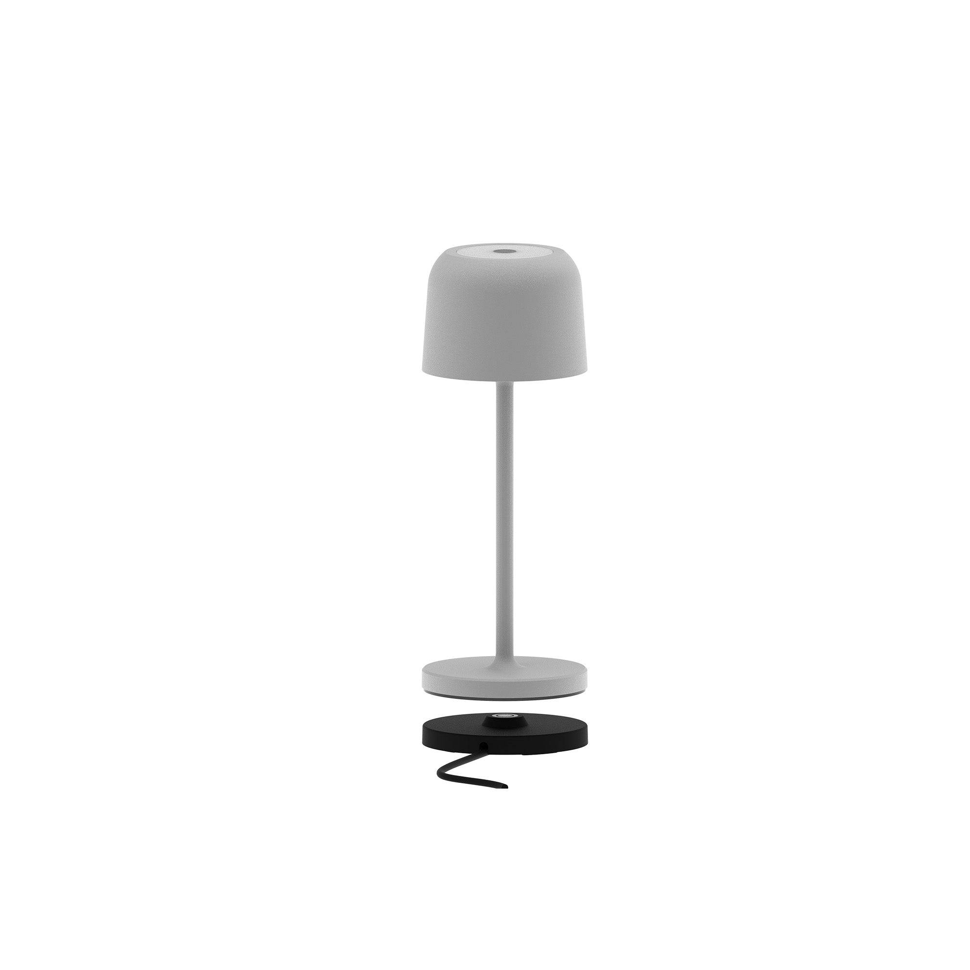 Lumisky - Lampe de table sans fil SOPHIA Gris clair H28cm - Imagen 4
