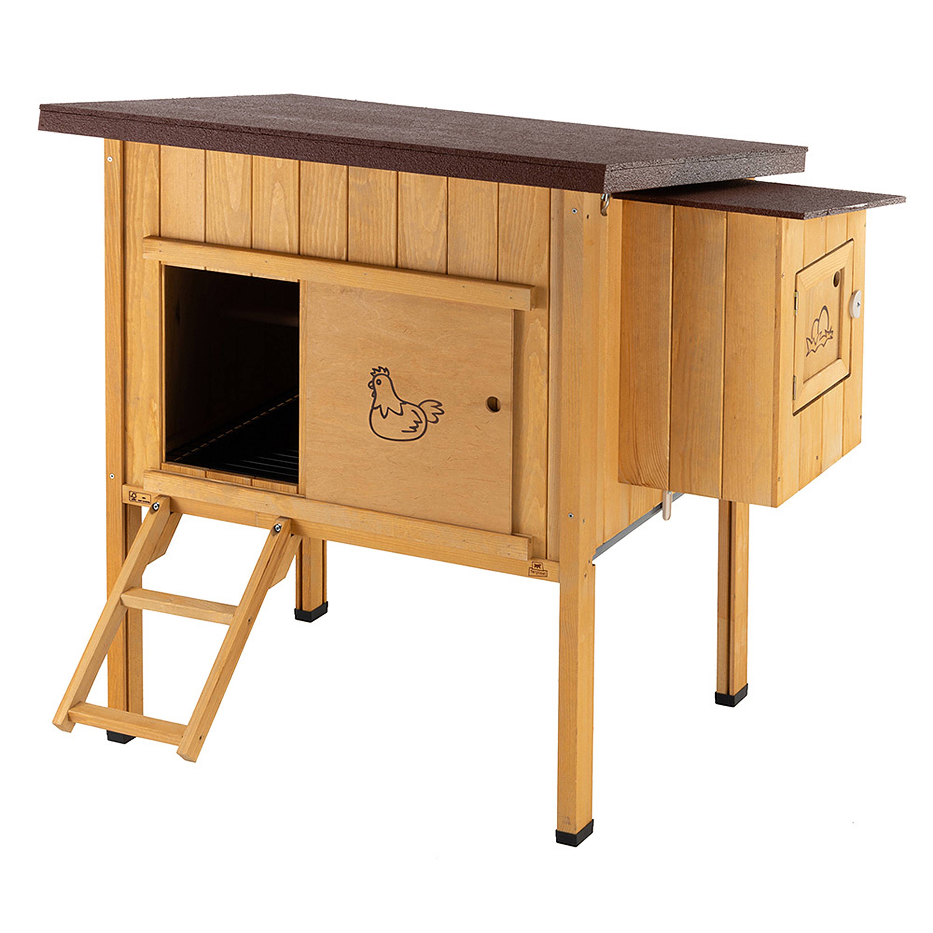 Ferplast - Ferplast Poulailler maisonnette pour poules pondeuses HEN HOUSE 10 d'extérieur, en bois FSC, pour environ 4 poules, accessoires inclus - Imagen 1