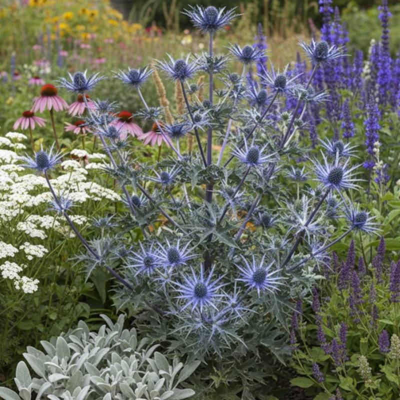 Chardon bleu à fleurs Bleue/ - feuillage Caduc - Godet - 5/20 cm - Imagen 2
