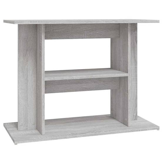 Meuble Aquarium Bois d'Ingénierie Support Rangement 80x35x60cm Gris Sonoma - ComfortXL Outdoor Living - Image 2