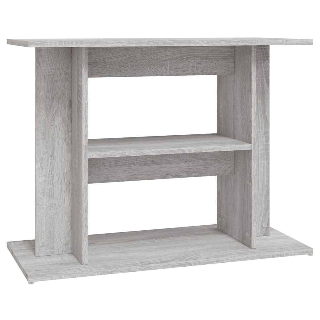 Meuble Aquarium Bois d'Ingénierie Support Rangement 80x35x60cm Gris Sonoma - ComfortXL Outdoor Living - Image 2
