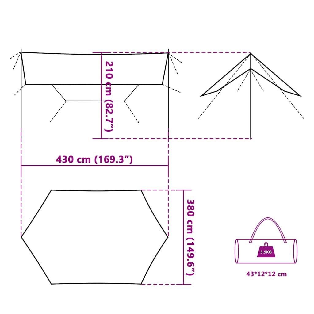 Prolenta Premium - Store banne  Ahmet Orange  430 X 380 X 210 cm  - P87211O - Image 10