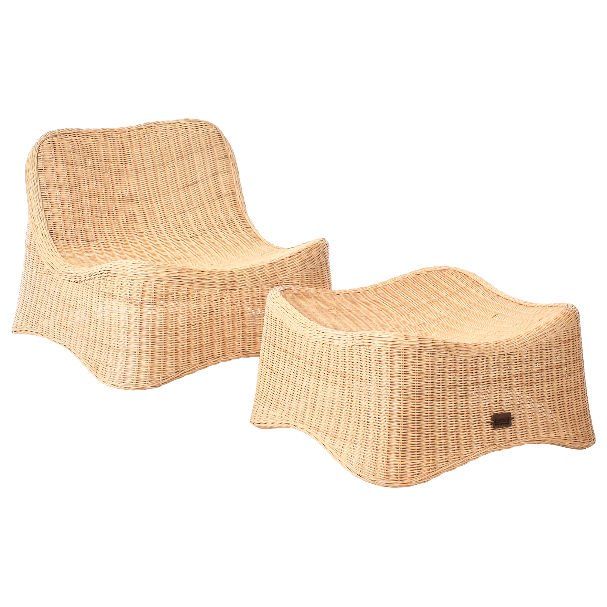 Chaise de jardin Rotin Naturel AIGANI - Beliani - Image 1