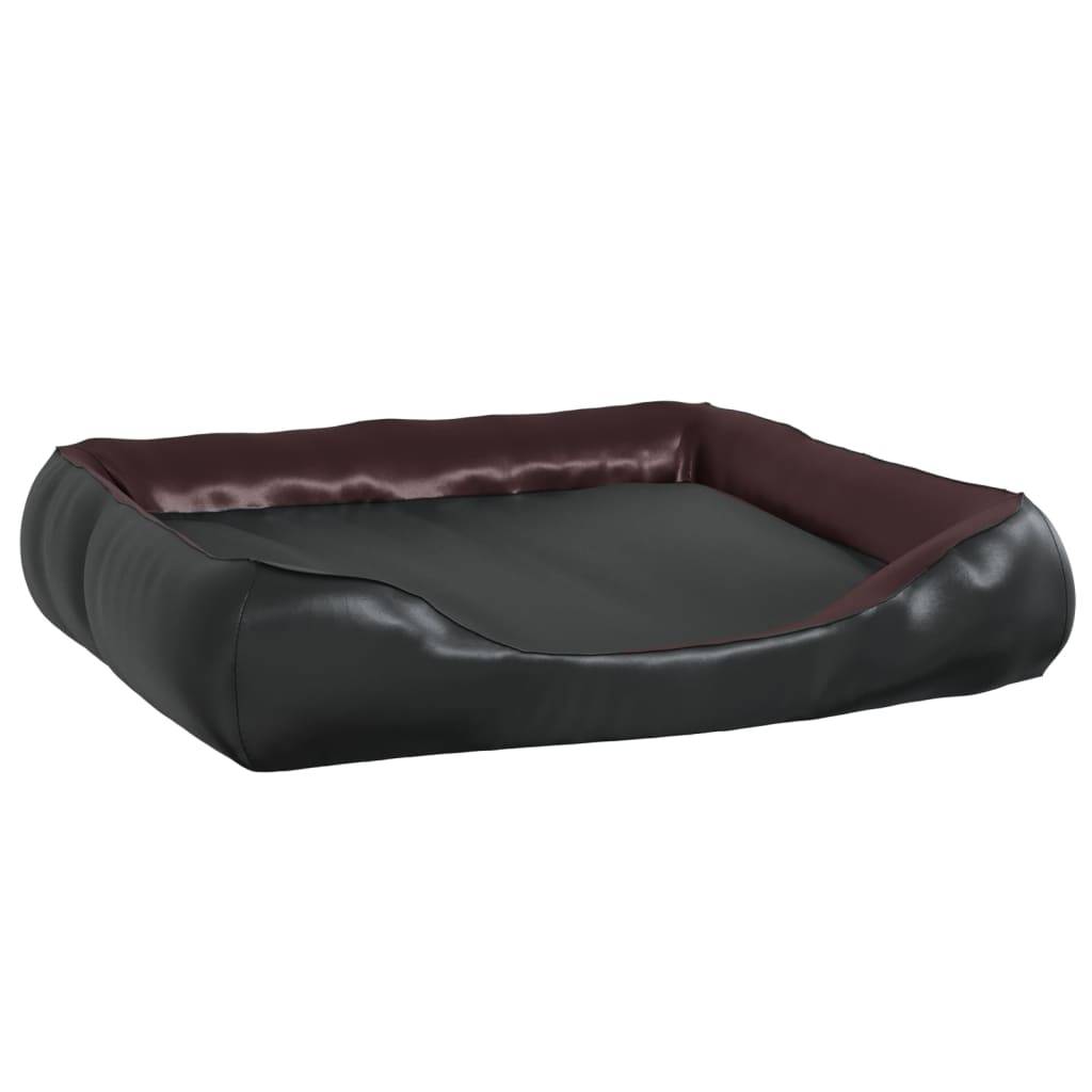 Vidaxl - Lit pour chien Noir et marron 80x68x23 cm Similicuir vidaXL 171241 - Imagen 2