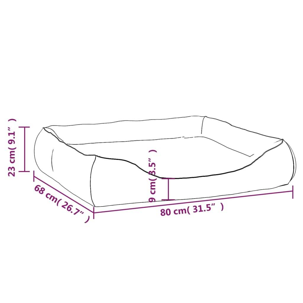 Vidaxl - Lit pour chien Noir et marron 80x68x23 cm Similicuir vidaXL 171241 - Imagen 3