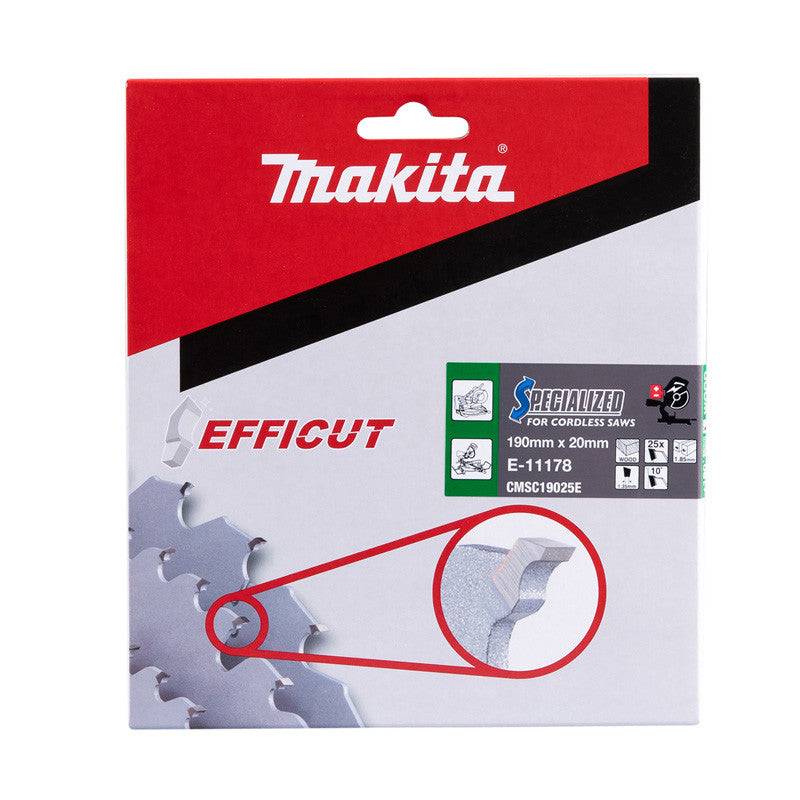 Makita - Lame de scie circulaire MAKITA E-11178 , T.C.T Efficut, 190 x 20 mm, 25 dents, pour bois Makita - Imagen 3