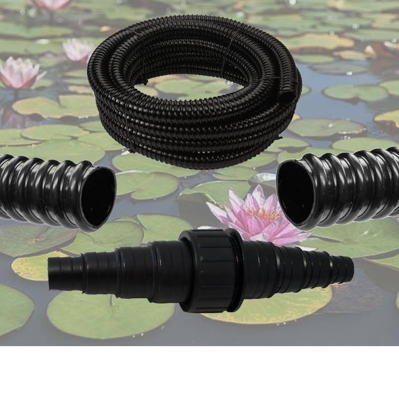 Raccord Droit - Manchon À Visser + 5 m Tuyau Bassin 40 mm