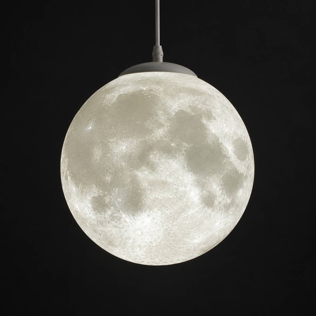 Suspension Plafond Luminaire Lune 3D Abat-jour pour Salon Chambre - Image 9