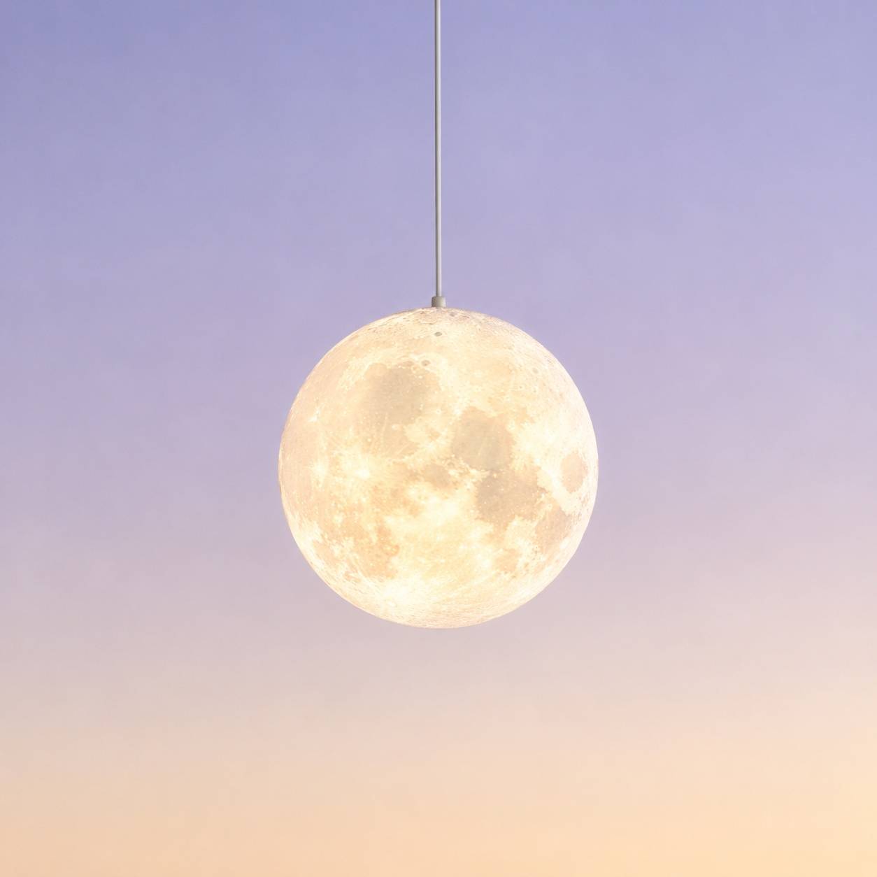 Suspension Plafond Luminaire Lune 3D Abat-jour pour Salon Chambre - Image 4