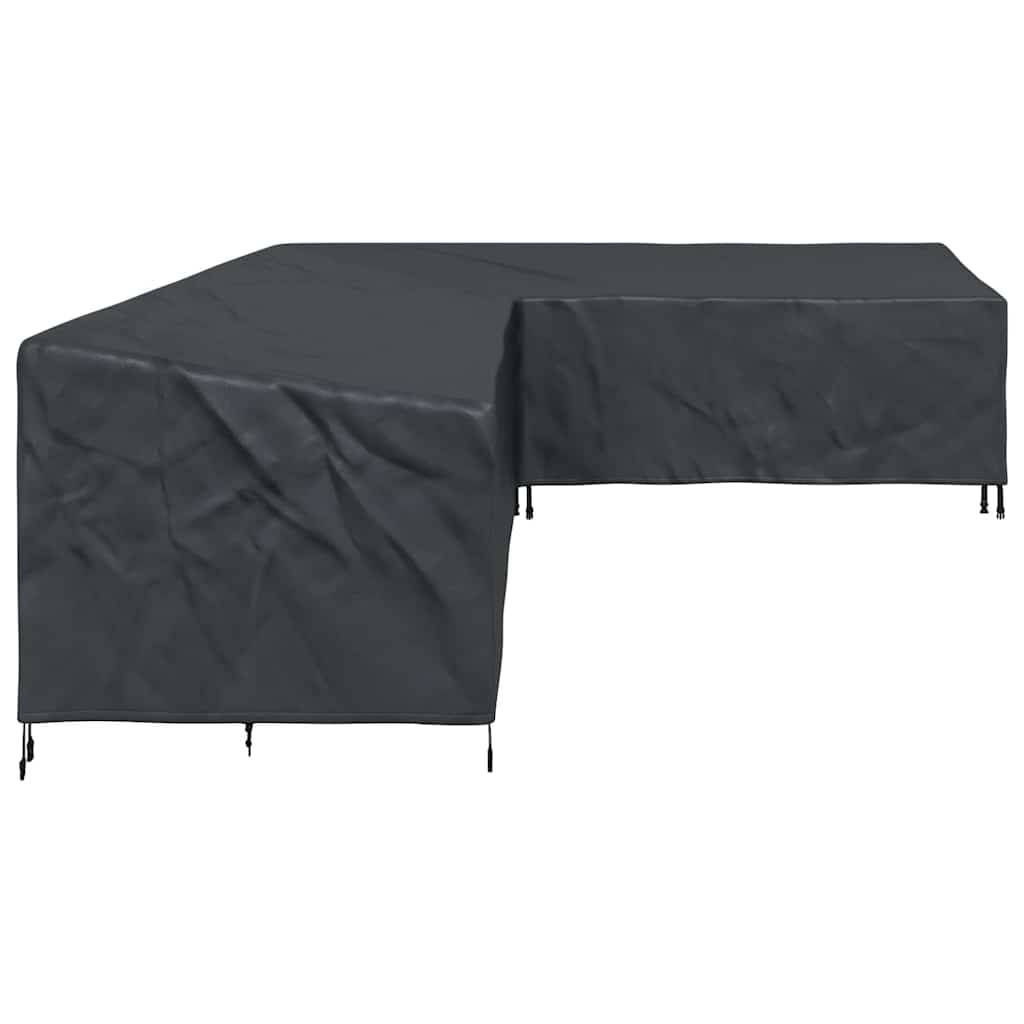 Grande Housse Salon de Jardin d'Angle Tissu Oxford 210D Imperméable Noir 330x255x80 cm – ComfortXL Outdoor Living - Image 6