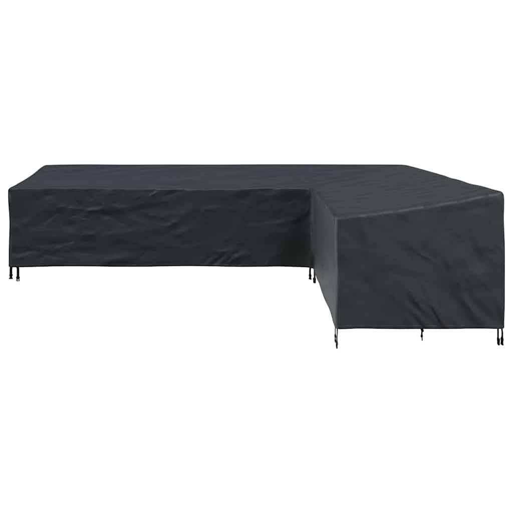Grande Housse Salon de Jardin d'Angle Tissu Oxford 210D Imperméable Noir 330x255x80 cm – ComfortXL Outdoor Living - Image 7