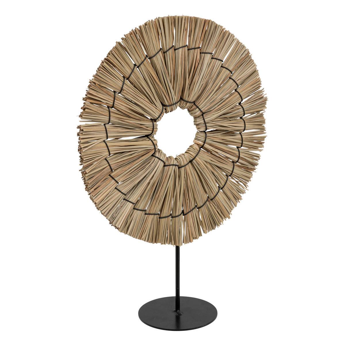 Objet déco Soleil en raphia et métal H 31 cm - Imagen 1