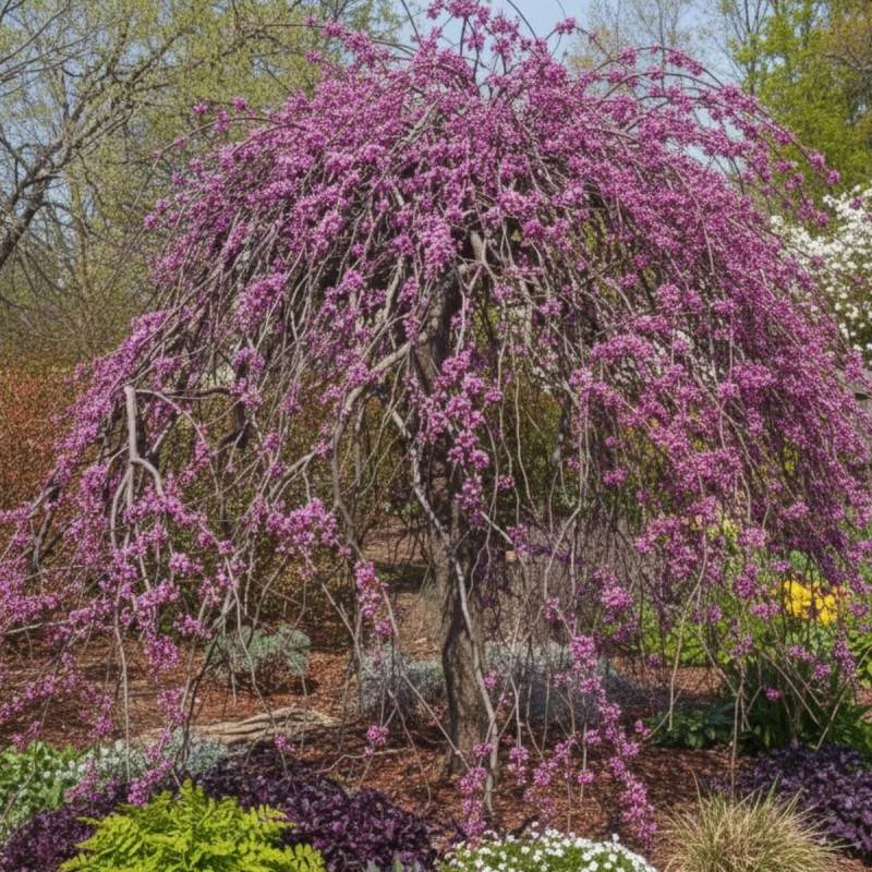 Cercis du Canada Lavender Twist, Arbre de Judée, Gainier du Canada à fleurs Rose/ - feuillage Caduc - Pot de 30L - Baliveau - Image 3