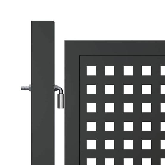 Portail jardin acier treillis soudé extérieur accès 400x125cm anthracite - ComfortXL Outdoor Living - Image 4