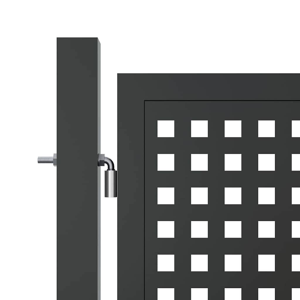 Portail jardin acier treillis soudé extérieur accès 400x125cm anthracite - ComfortXL Outdoor Living - Image 4