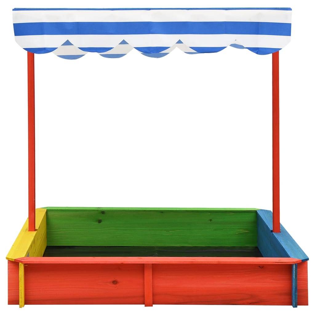 Maison Chic - Bac à sable - Maison de jeu pour enfants avec toit réglable Bois de sapin Multicolore UV50 - Image 1