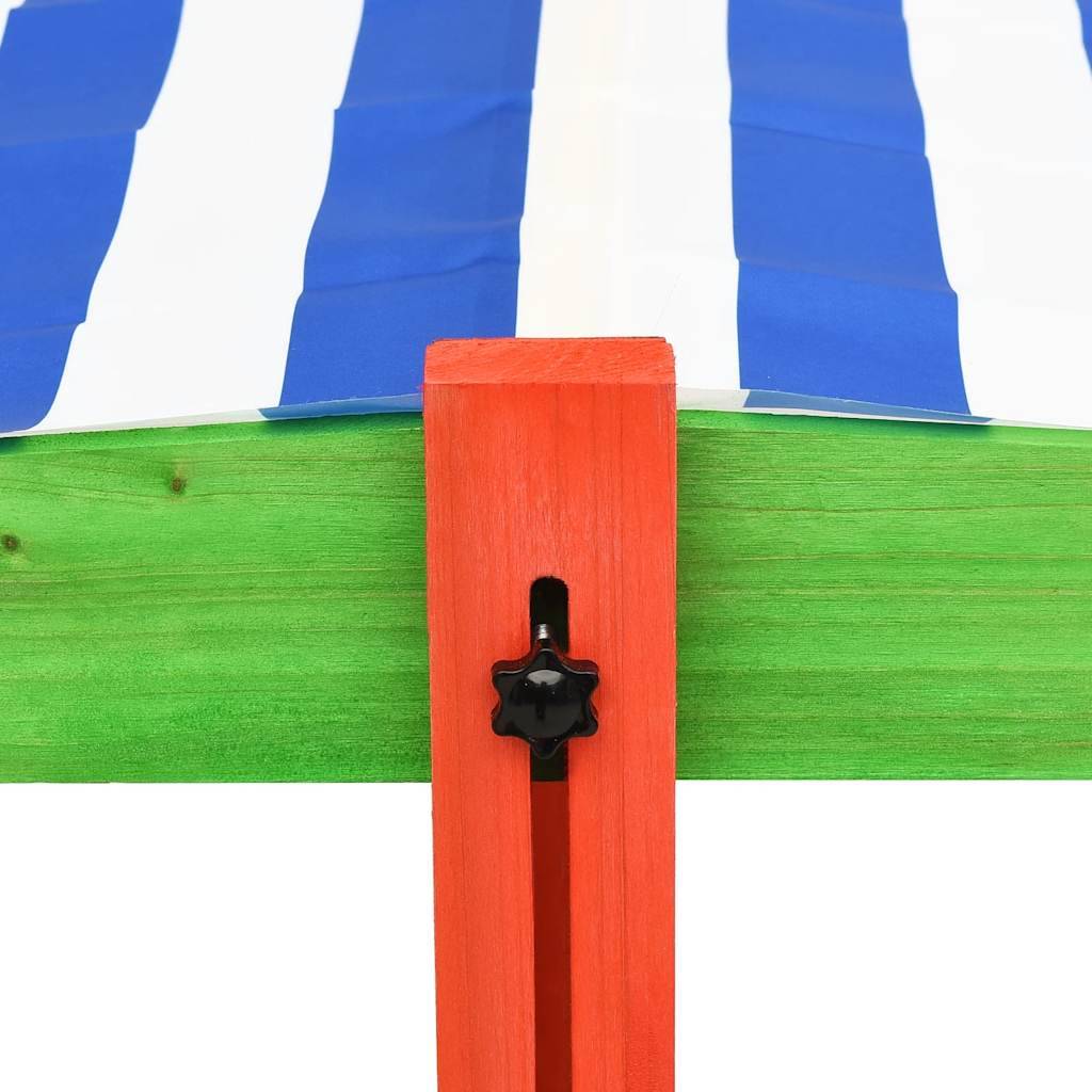 Maison Chic - Bac à sable - Maison de jeu pour enfants avec toit réglable Bois de sapin Multicolore UV50 - Image 6