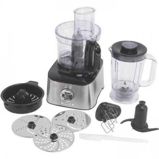 Robot multifonction Inox KENWOOD MultiPro Compact FDM301SS - Blender, presse agrumes, 3 disques, double fouet, pétrin, spatule - Image 1