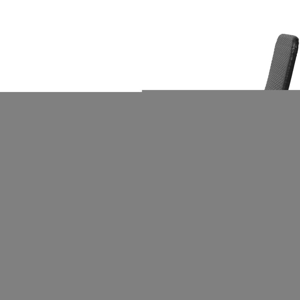 Vidaxl - Chaise longue pliable résine tressée noir vidaXL 42946 - Image 4