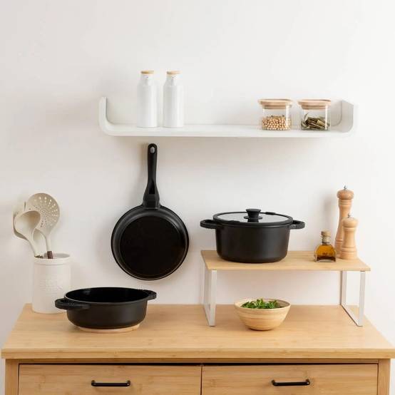 Batterie de Cuisine 6 Pièces "Fonte" 45cm Noir - Image 7