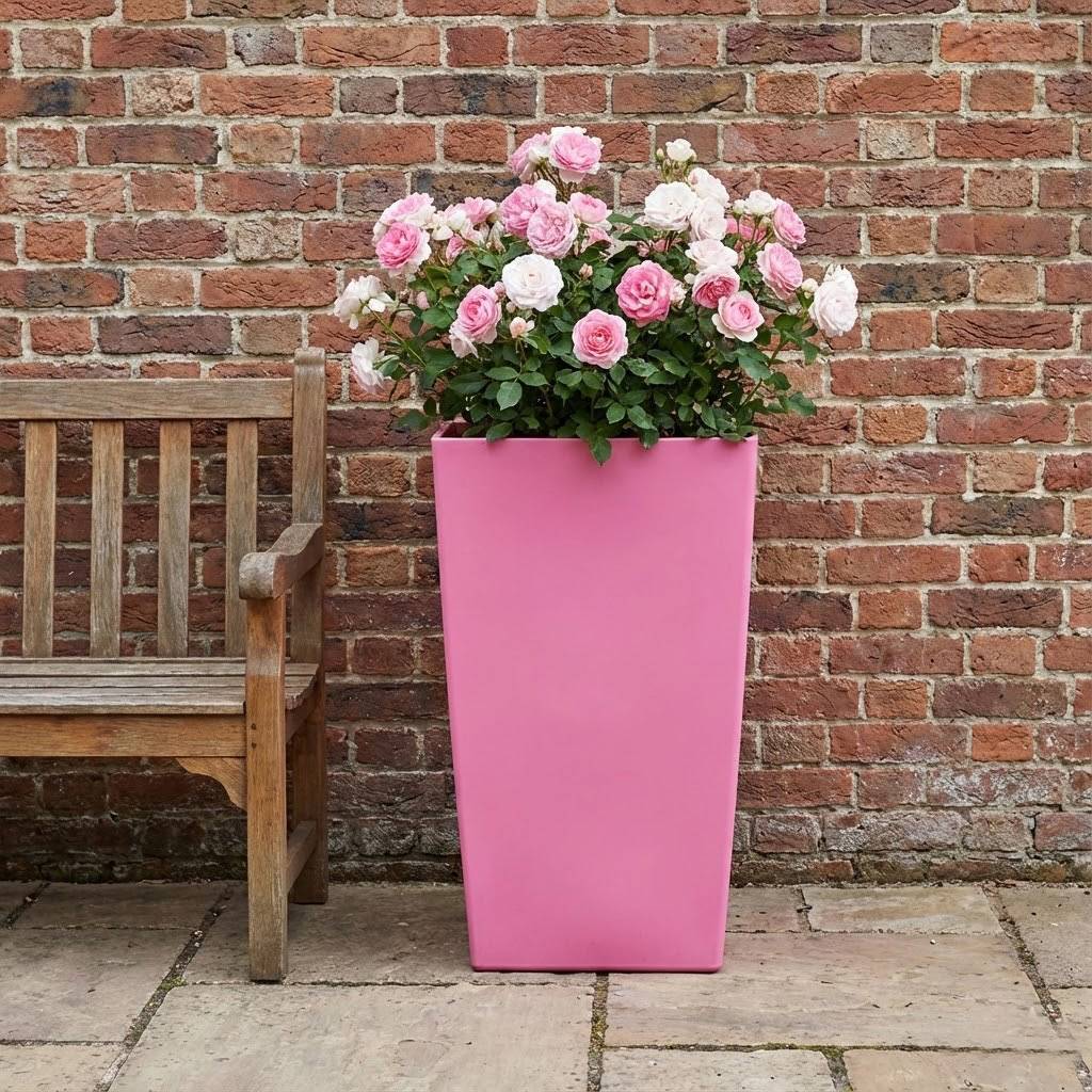 Pot de fleur carré suerte h 67 cm-plast'up rotomoulage - Image 3