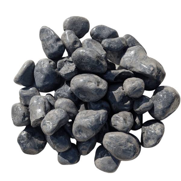 Galet marbre gris anthracite 40/60 mm – Lot 15 sacs +/- 25 kg