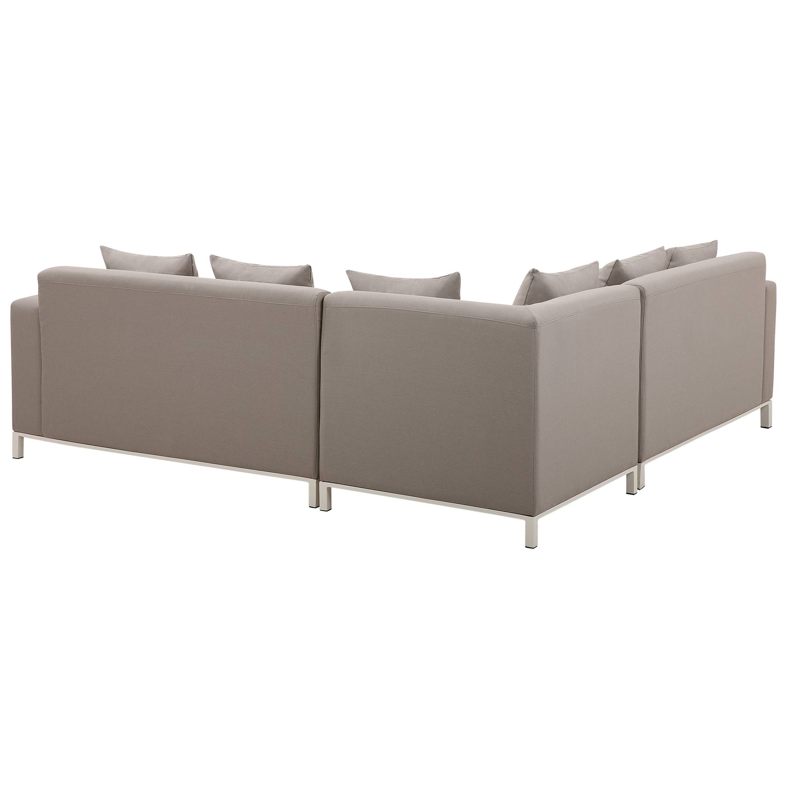Beliani - Canapé d'extérieur tapissé Tissu Beige BELIZE - Beliani - Imagen 7