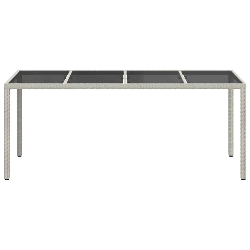 Table de jardin polyrotin blanc 190 x 90 x 75 cm - PANGIVO - Image 3