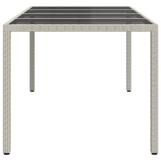 Table de jardin polyrotin blanc 190 x 90 x 75 cm - PANGIVO - Image 4
