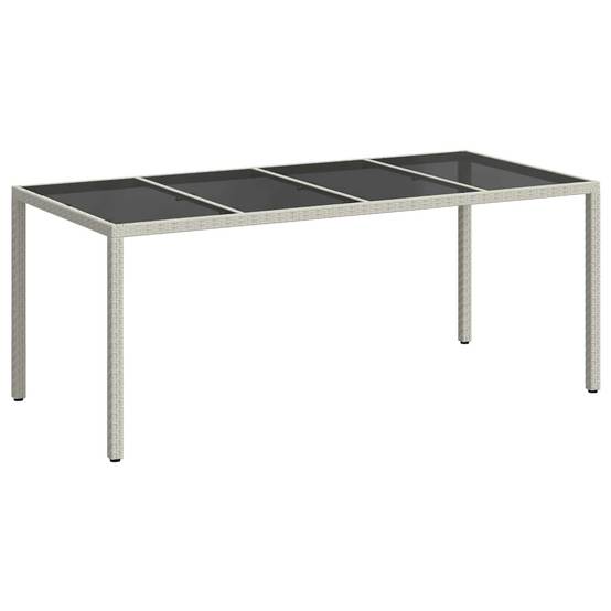 Table de jardin polyrotin blanc 190 x 90 x 75 cm - PANGIVO - Image 2
