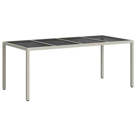 Table de jardin polyrotin blanc 190 x 90 x 75 cm - PANGIVO - Image 5