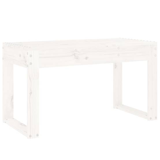 Banc de jardin | Banquette De Jardin | Banc Extérieur blanc 80x38x45 cm bois massif de pin Maison Chic - Image 1