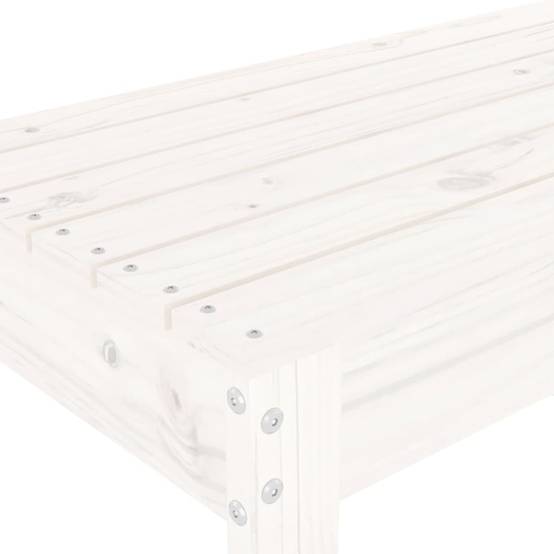 Banc de jardin | Banquette De Jardin | Banc Extérieur blanc 80x38x45 cm bois massif de pin Maison Chic - Image 6