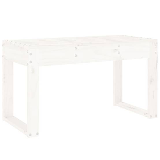 Banc de jardin | Banquette De Jardin | Banc Extérieur blanc 80x38x45 cm bois massif de pin Maison Chic - Image 5