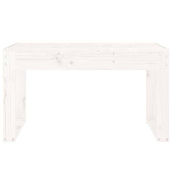 Banc de jardin | Banquette De Jardin | Banc Extérieur blanc 80x38x45 cm bois massif de pin Maison Chic - Image 3