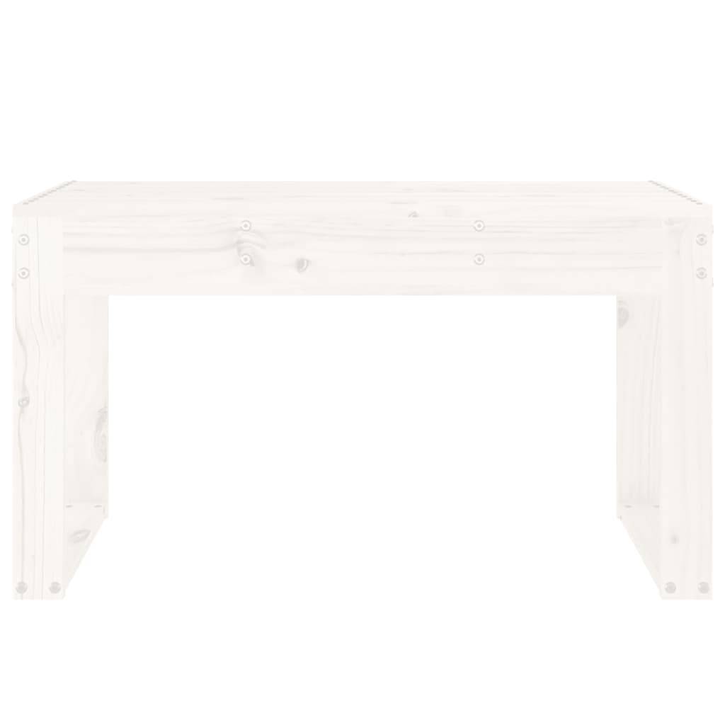 Banc de jardin | Banquette De Jardin | Banc Extérieur blanc 80x38x45 cm bois massif de pin Maison Chic - Image 3