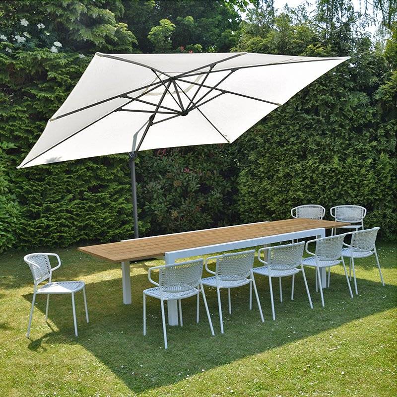 Parasol déporté écru 4x3 m Mercuria - Gecko Jardin - Imagen 1