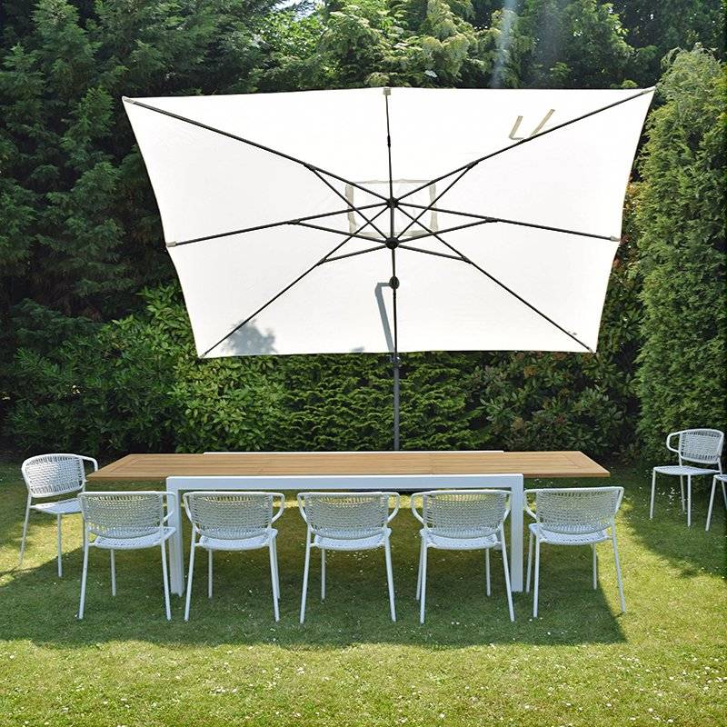 Parasol déporté écru 4x3 m Mercuria - Gecko Jardin - Imagen 8