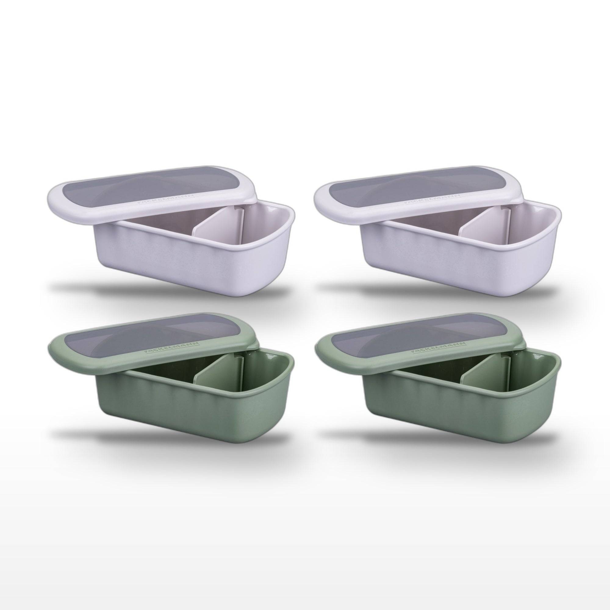 Lot de 4 lunch box compartimentées 1L avec 4 ustensiles de cuisine Fackelmann Storage - Image 1