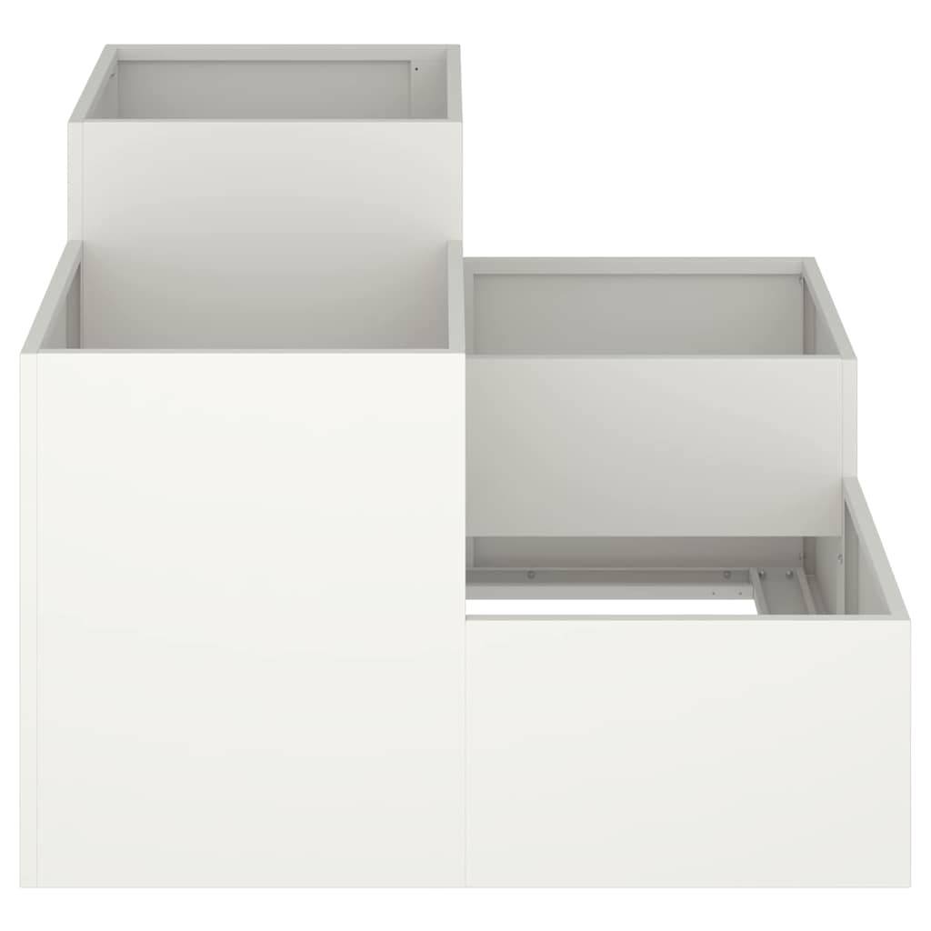 Cache-pot | Bac à fleurs de jardin Blanc 80 x 80 x 60 cm Acier - Image 7