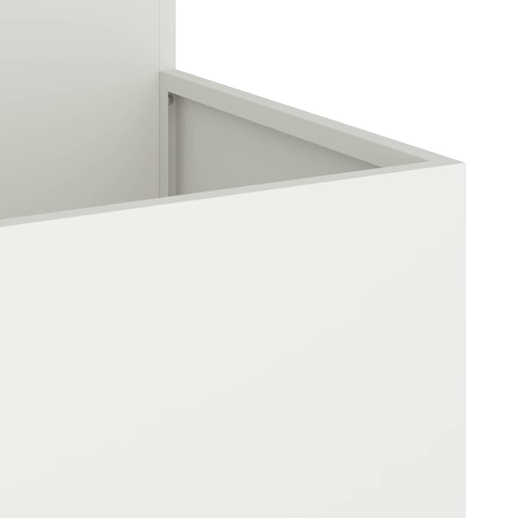 Cache-pot | Bac à fleurs de jardin Blanc 80 x 80 x 60 cm Acier - Image 9