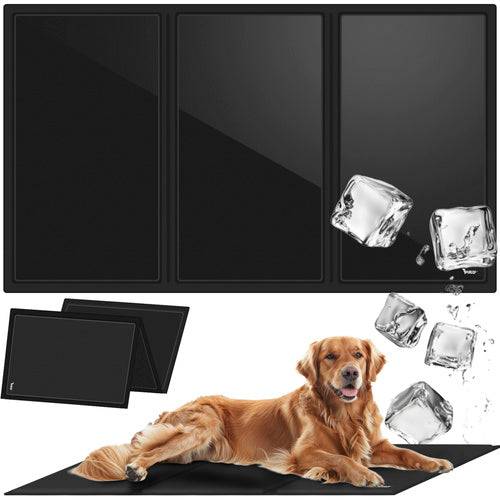 Tapis rafraîchissant pour animaux 110x70cm Purlov Noir - Image 1