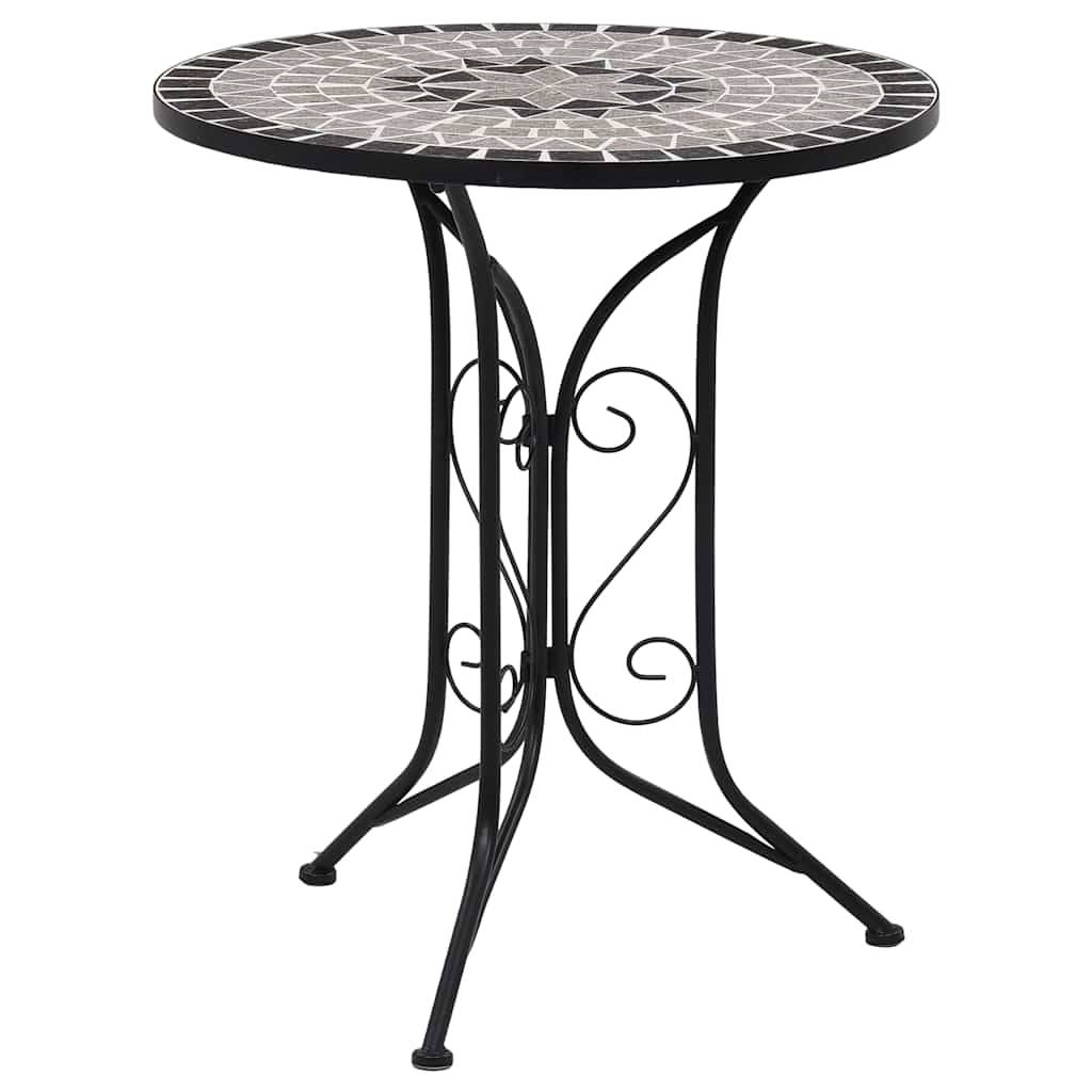 Maison Chic - Table de jardin | Table de bistro mosaïque Gris 60 cm Céramique - Image 2