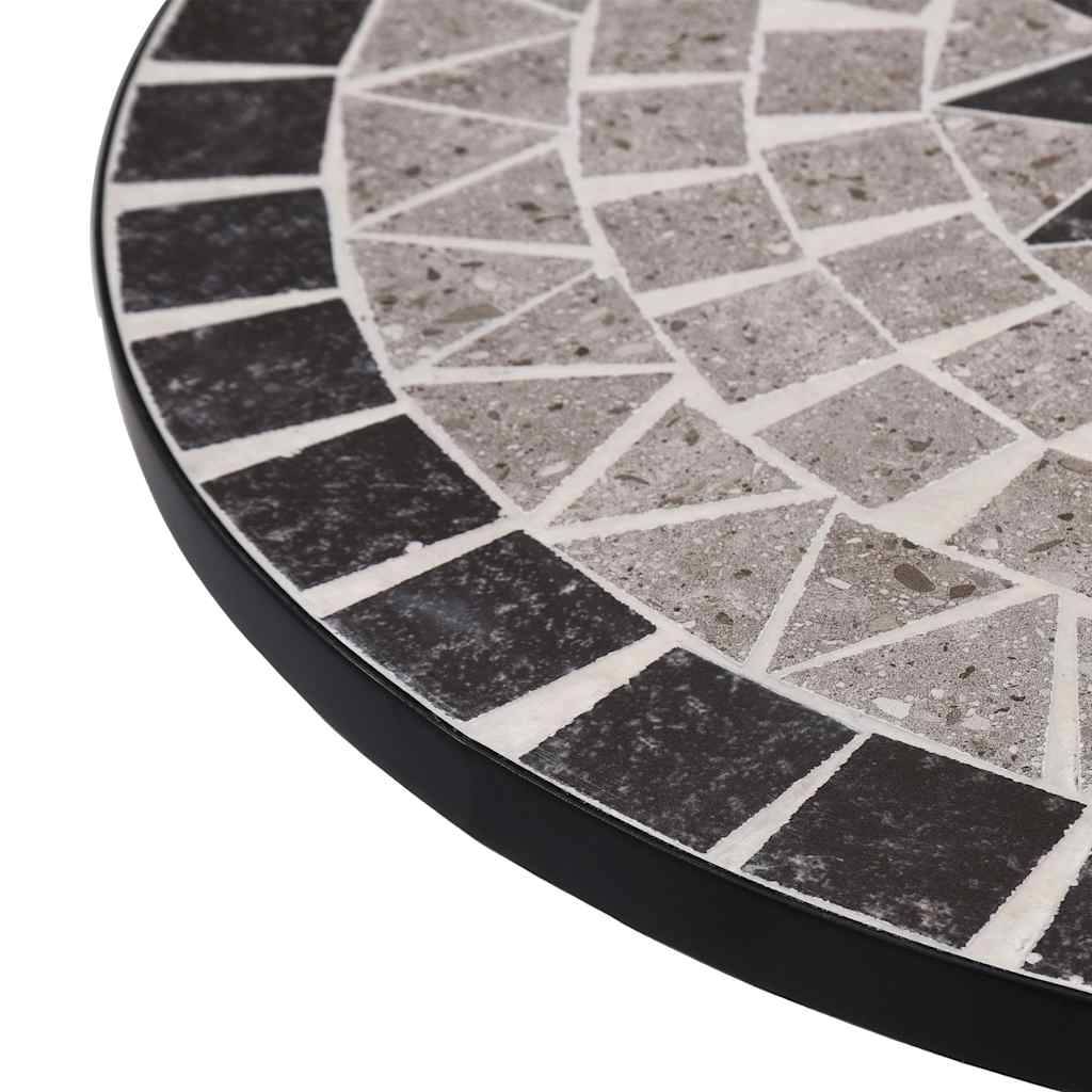 Maison Chic - Table de jardin | Table de bistro mosaïque Gris 60 cm Céramique - Image 5