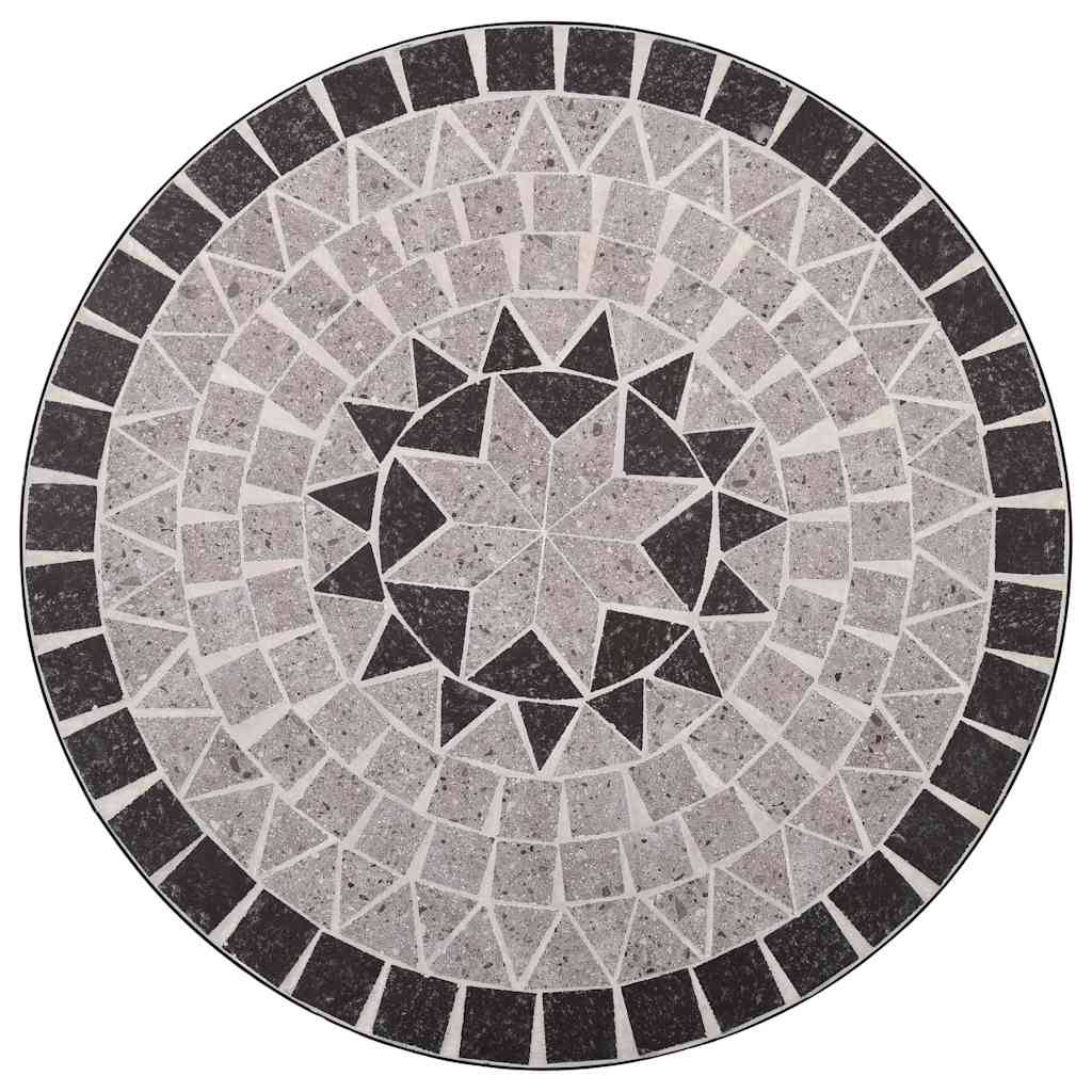 Maison Chic - Table de jardin | Table de bistro mosaïque Gris 60 cm Céramique - Image 4